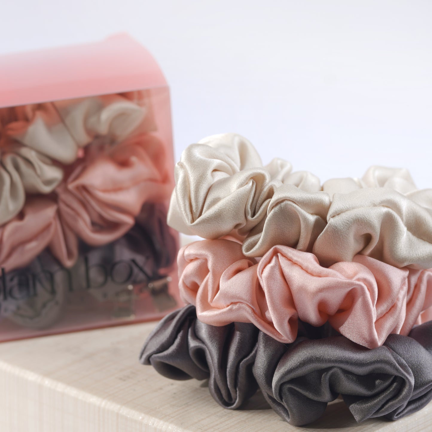 100% Mulberry Silk Scrunchies - Pink (3 Pack)