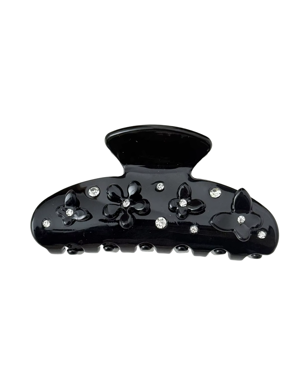 Midnight Black Elegant Hair Claw Clip