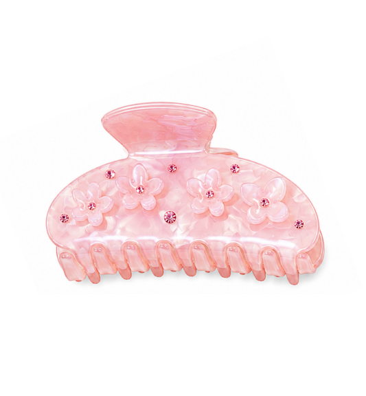 Blush Blossom Hair Claw Clip