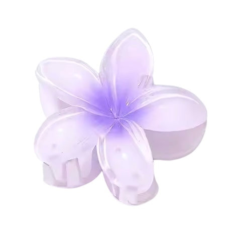Glossy Plumeria Claw Clip