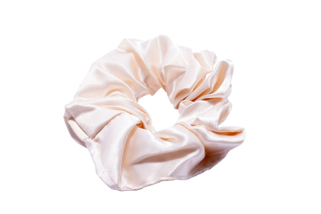 Cream Satin Scrunchie