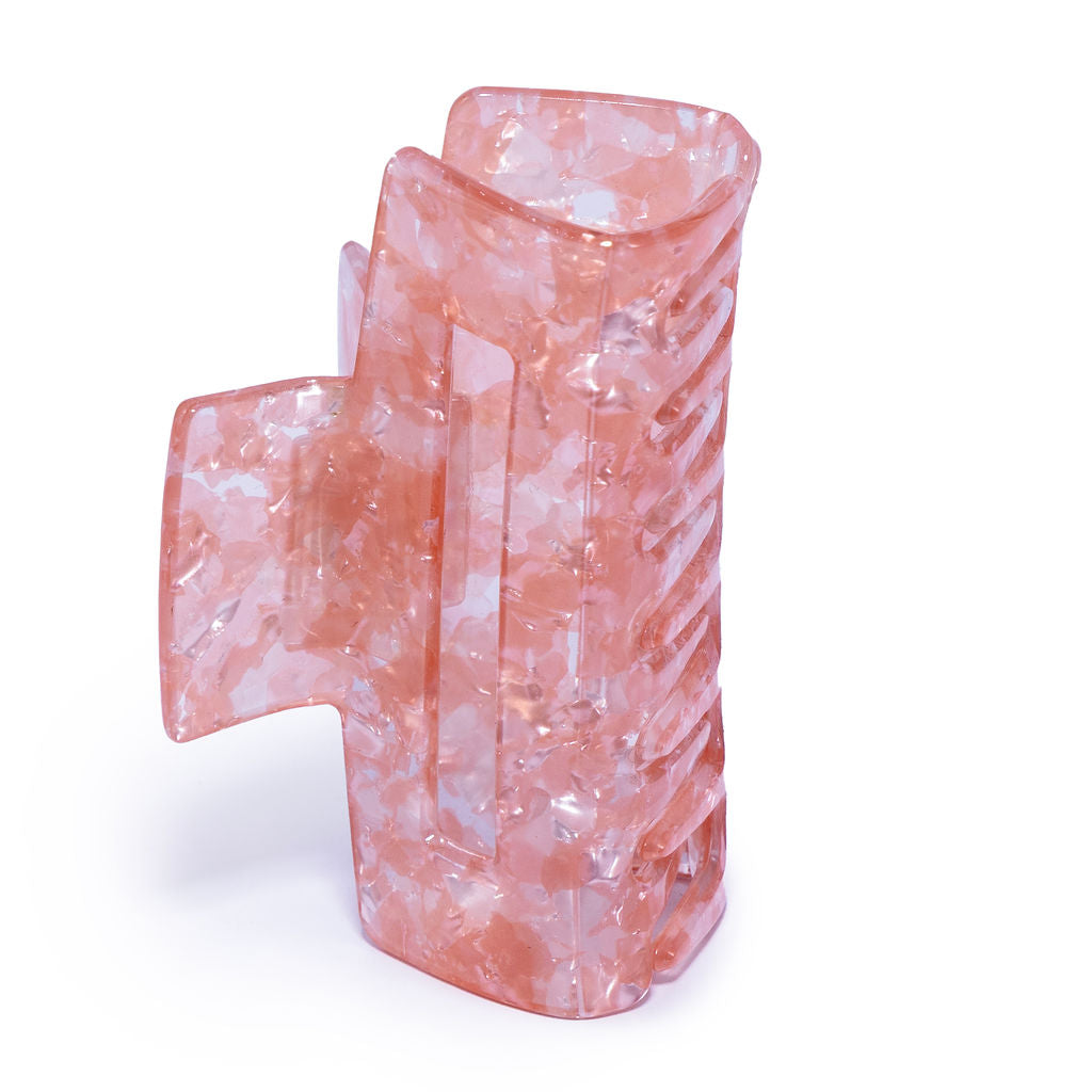 Rose Quartz Marble Claw Clip
