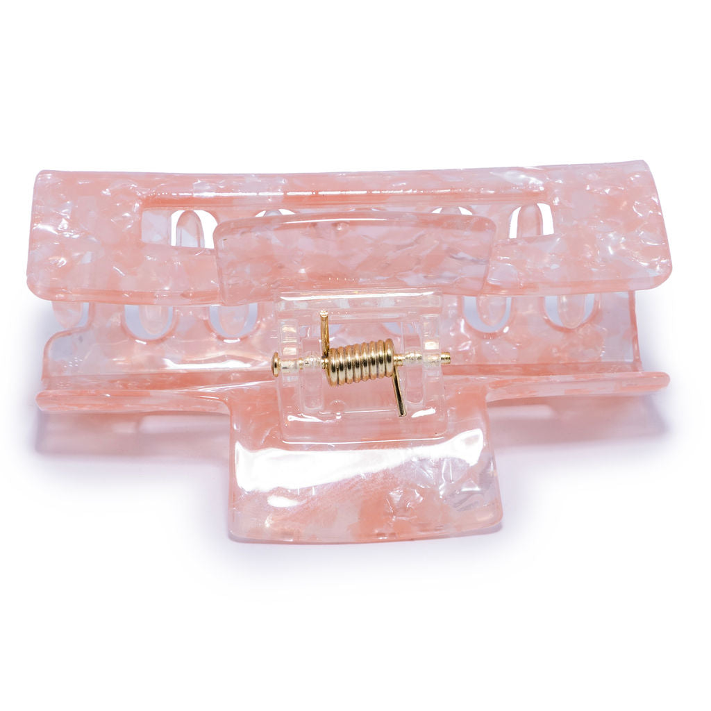 Clear Blush Mosaic Claw Clip