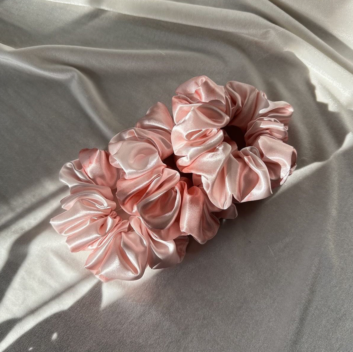 100% Mulberry Silk Scrunchies - Pink (3 Pack)