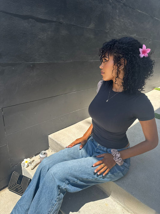 Pink Plumeria Hair Clip