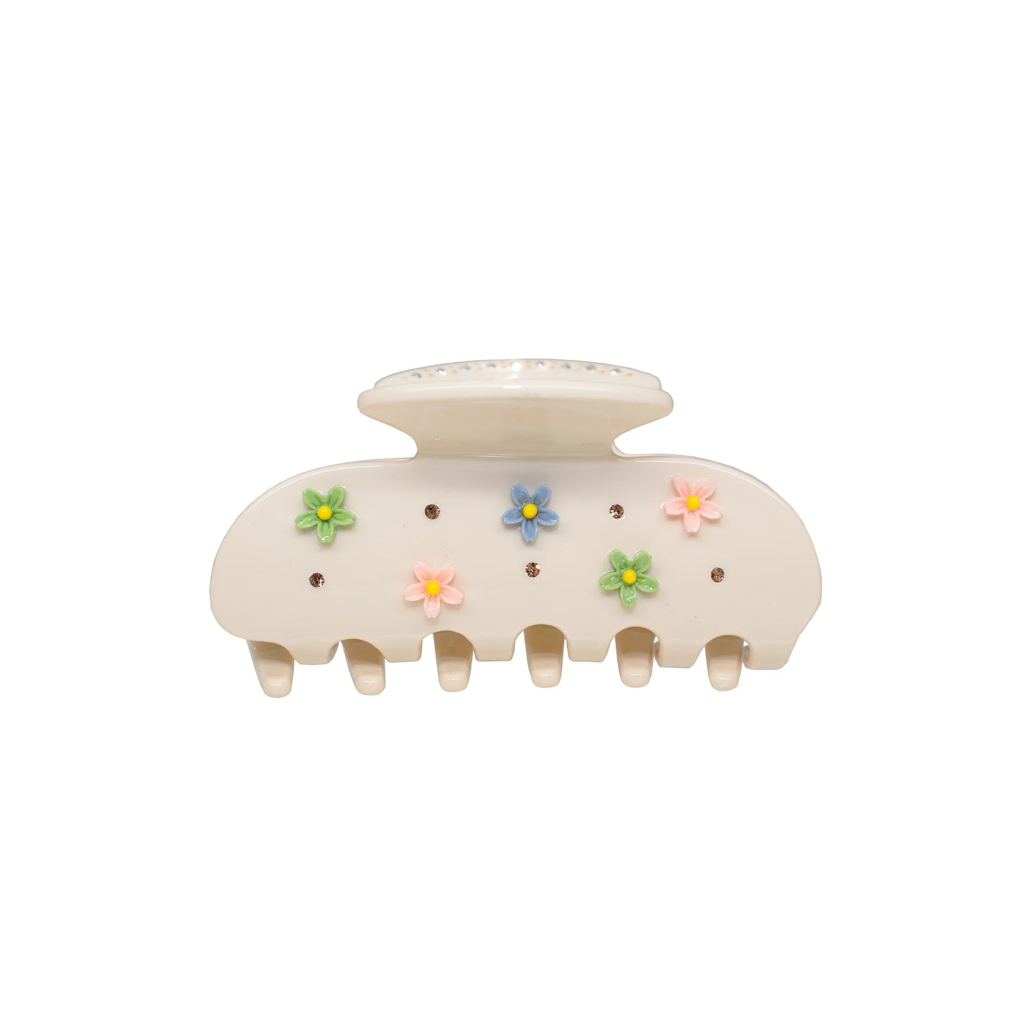 Cream Flower Clip