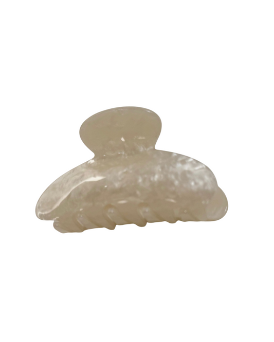 Elegant Pearl Cream Hair Claw Clip