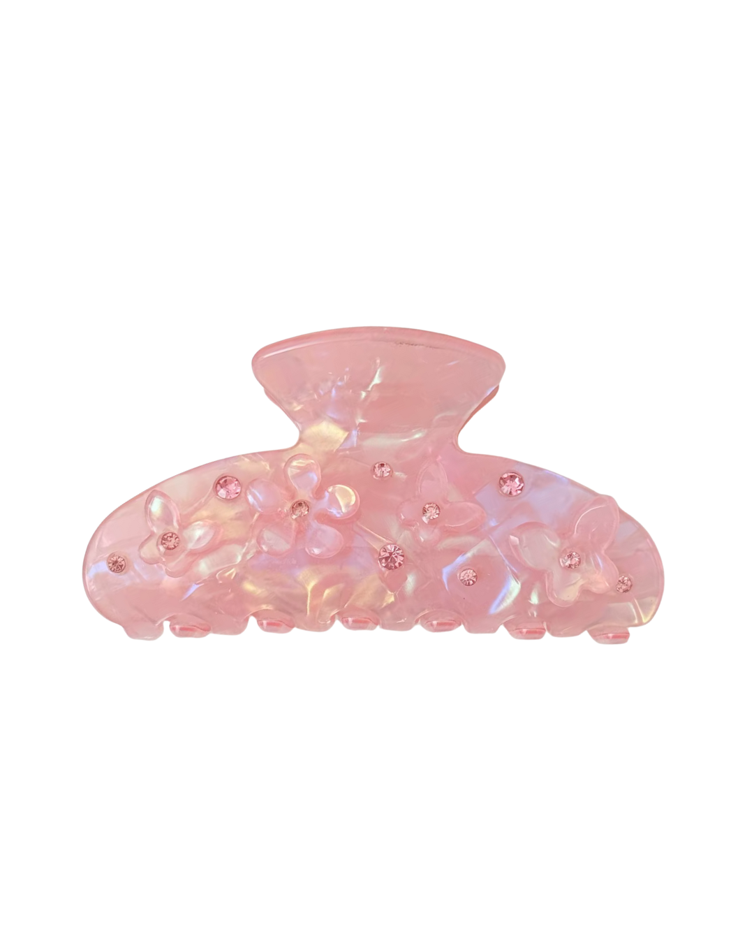 Blush Pink Crystal Hair Claw Clip