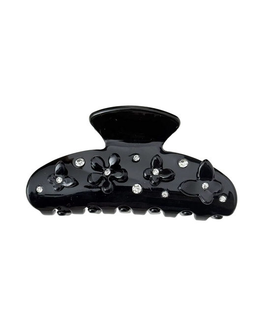 Midnight Black Elegant Hair Claw Clip