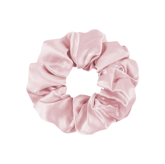 Pink Silk Scrunchie