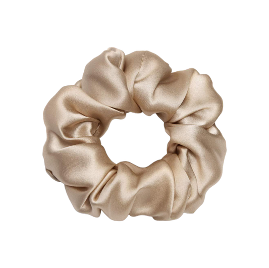 Cream Silk Scrunchie