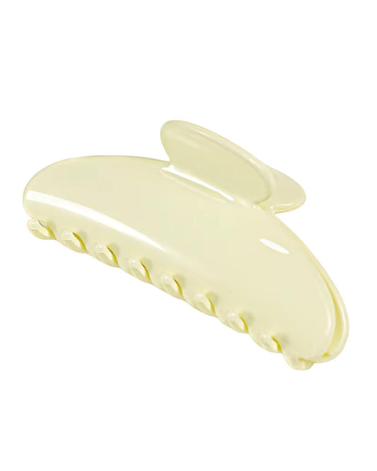 Glossy Pastel Yellow Claw Clip
