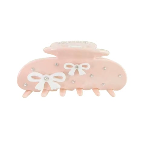 Light Pink Bows Claw Clip