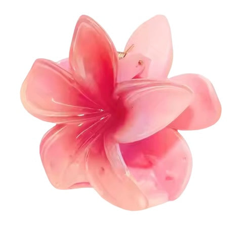 Glossy Plumeria Claw Clip