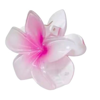 Glossy Plumeria Claw Clip