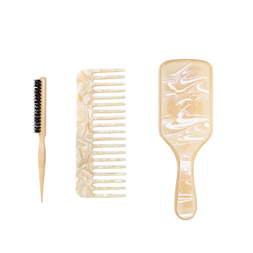 Hollywood Halo Hair Tool Set: Comb, Brush & Slick Brush