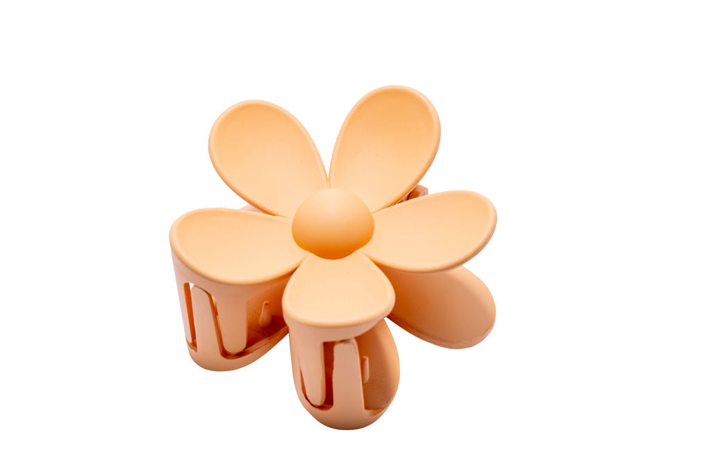 Beige Flower Hair Claw Clip