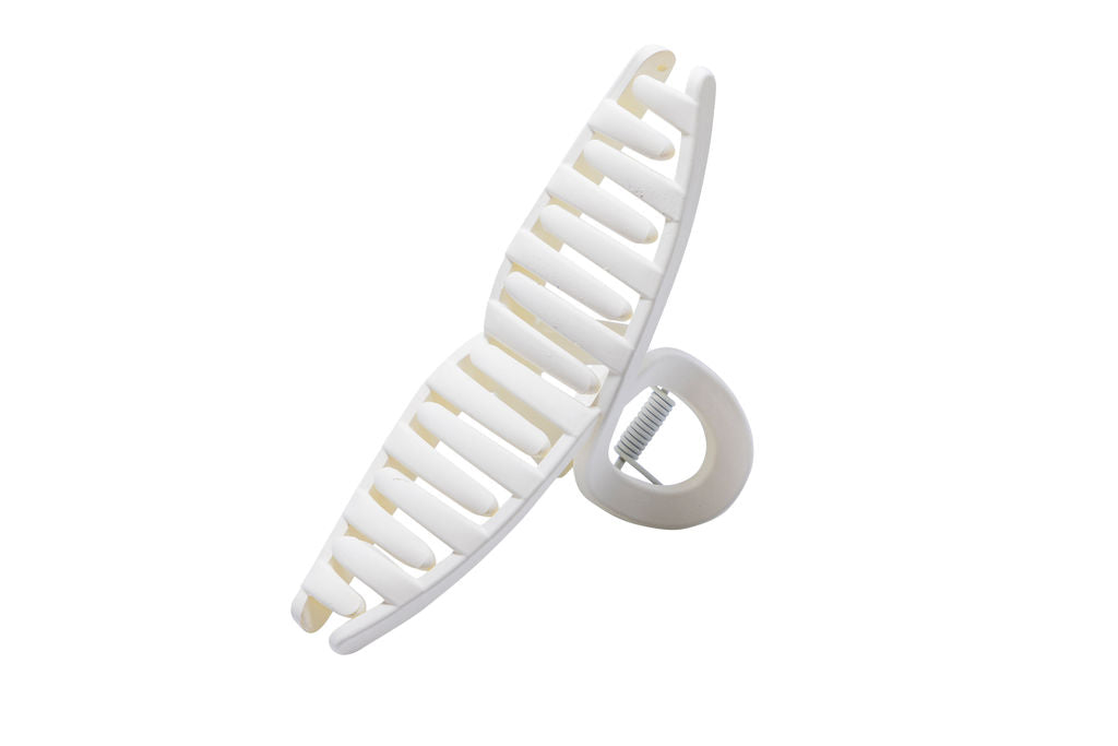White Spiral Hair Claw Clip