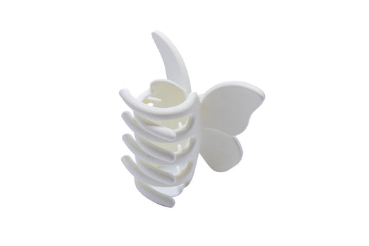 White Butterfly Hair Claw Clip