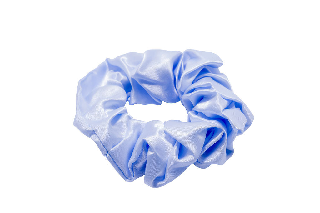Light Blue Satin Scrunchie
