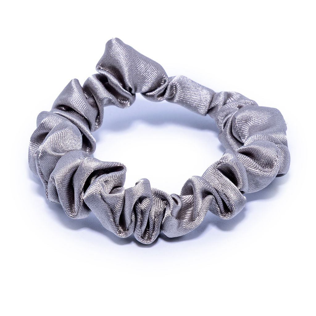 Silver Gray Scrunchie