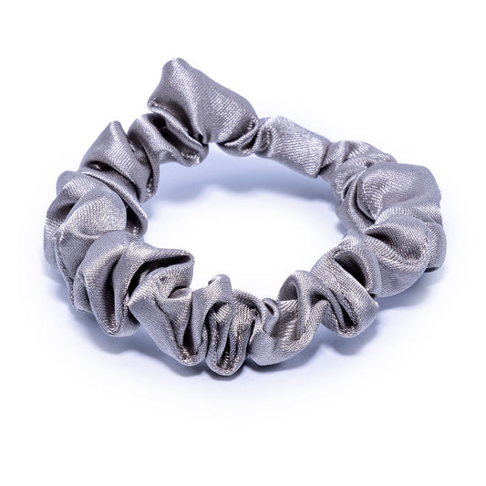 Silver Gray Scrunchie
