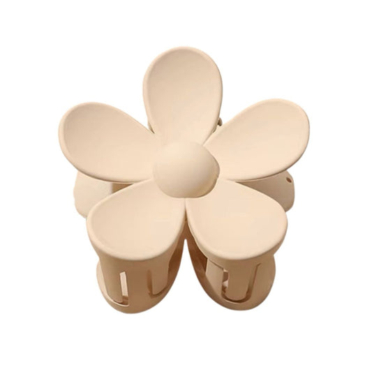 Cream – Flower-Shaped Matte Hair Claw Clip