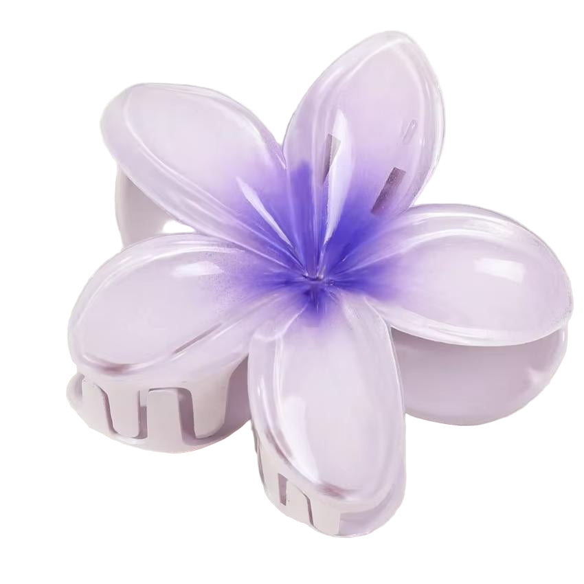 Purple Plumeria Hair Clip