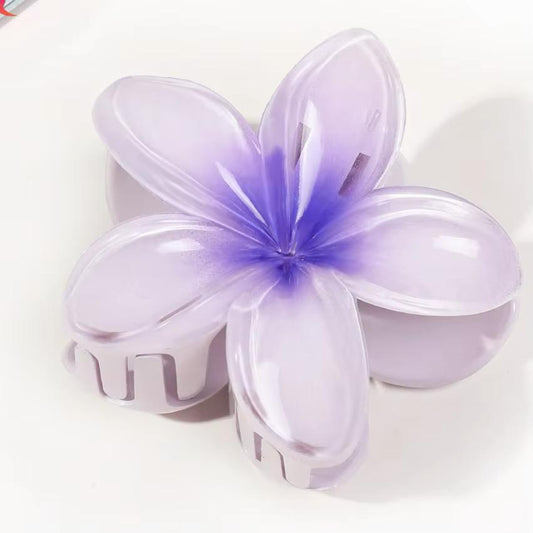 Purple Plumeria Hair Clip