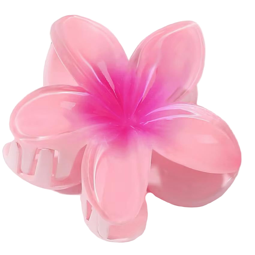 Pink Plumeria Hair Clip