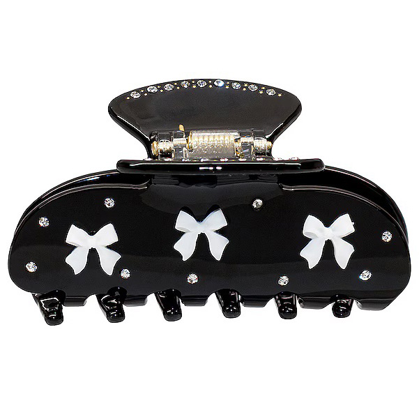 Black Bows Claw Clip