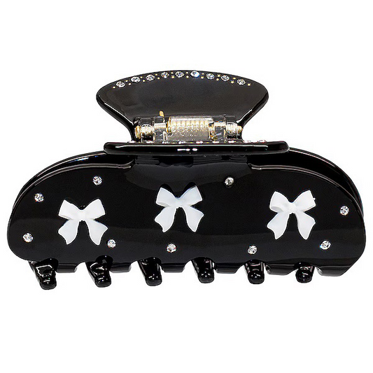 Black Bows Claw Clip